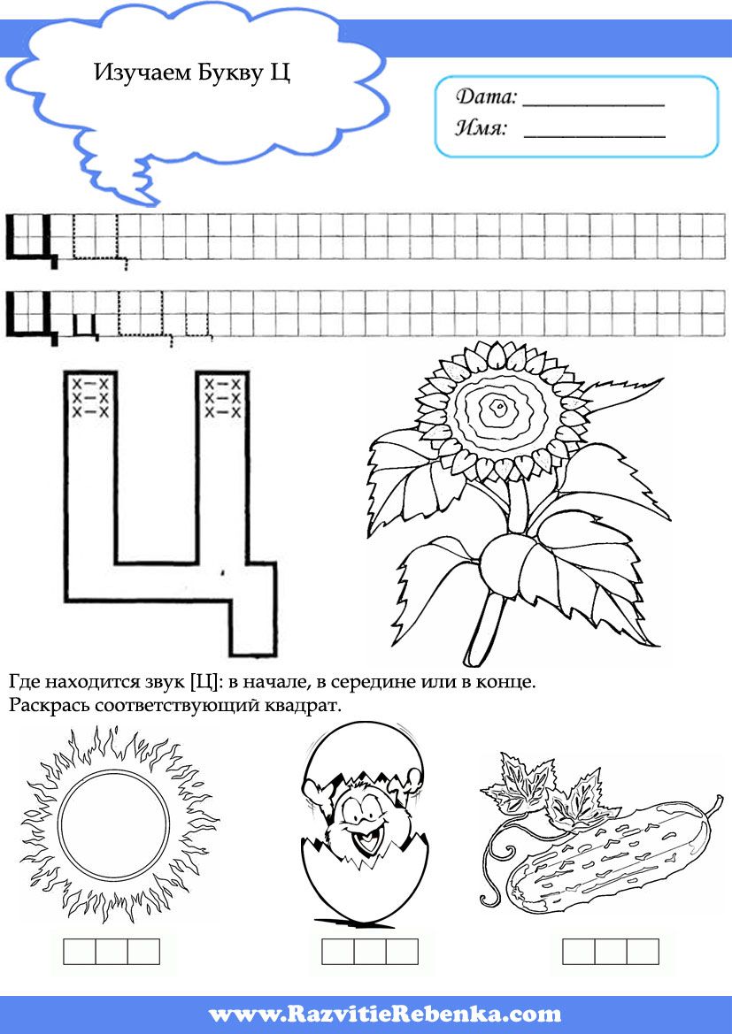 Буква ц картинки задания